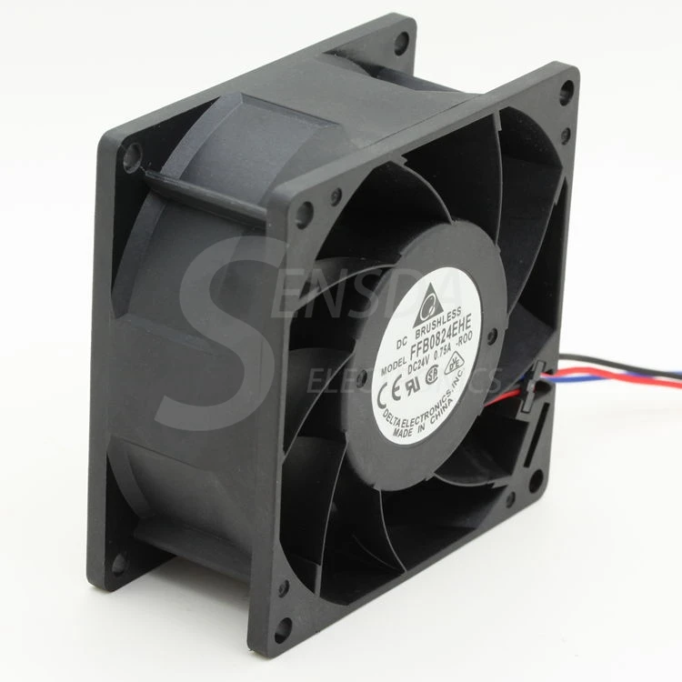 For Delta FFB0824EHE F00 8038 8cm 80mm DC 24V 0.75A 3-pin server inverter fan