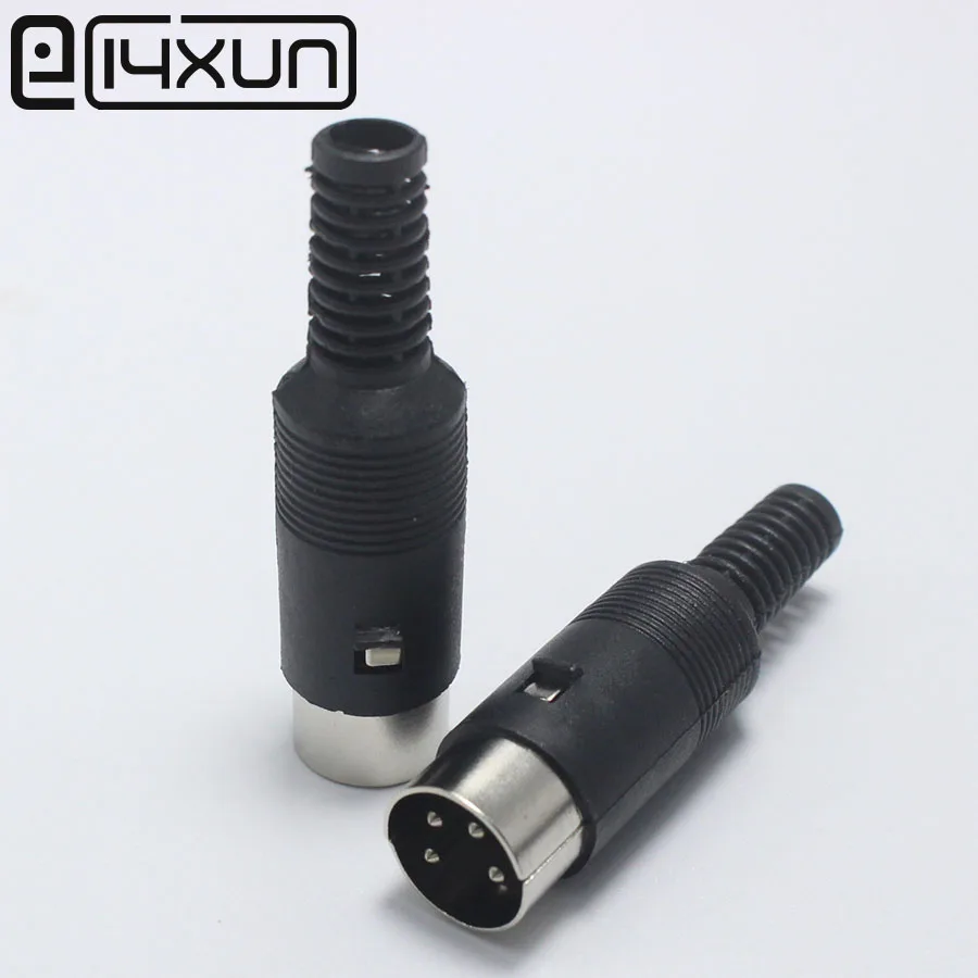 10 шт. 4 Pin DIN разъем штекер с пластиковой ручкой клавиатуры провода EClyxun оптовая