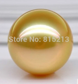 

wb 00266 HUGE 15MM PERFECT ROUND AAA NATURAL AU. SOUTH SEA GENUINE GOLD LOOSE PEARL UNDR