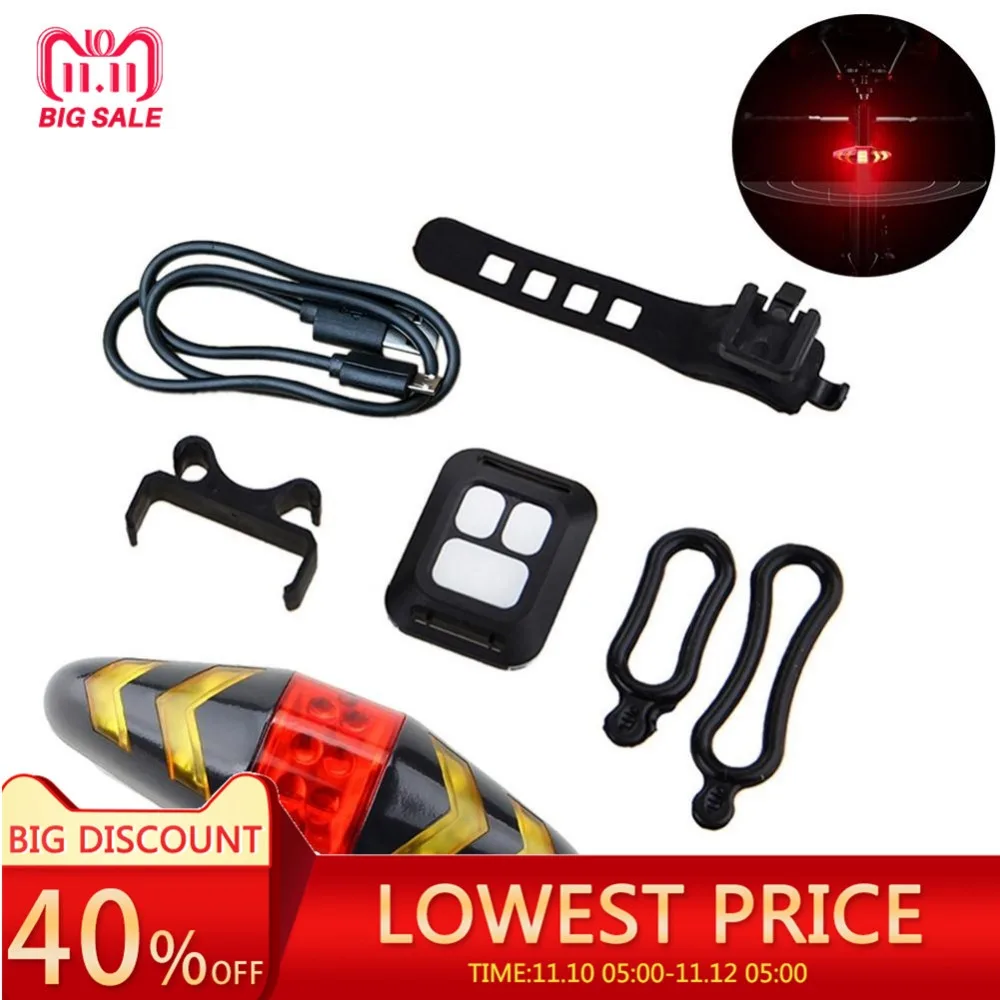 

Outdoor Bicycle Taillight Wireless Remote Control Mountain Bike 2-in-1 Turn Signal Taillight USB Riding Light Bicycle Accessory