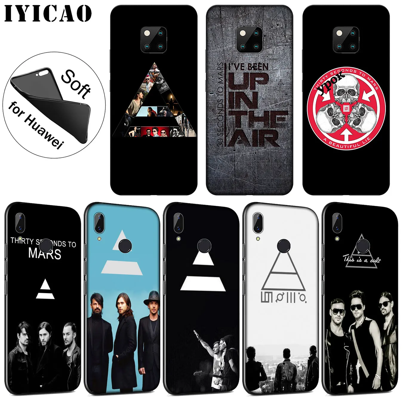 IYICAO 30STM 30 Second To Mars Мягкий силиконовый чехол для телефона Huawei Mate 20 10 Pro Nova 5I 5T 5 4 4E 3i 3 2i