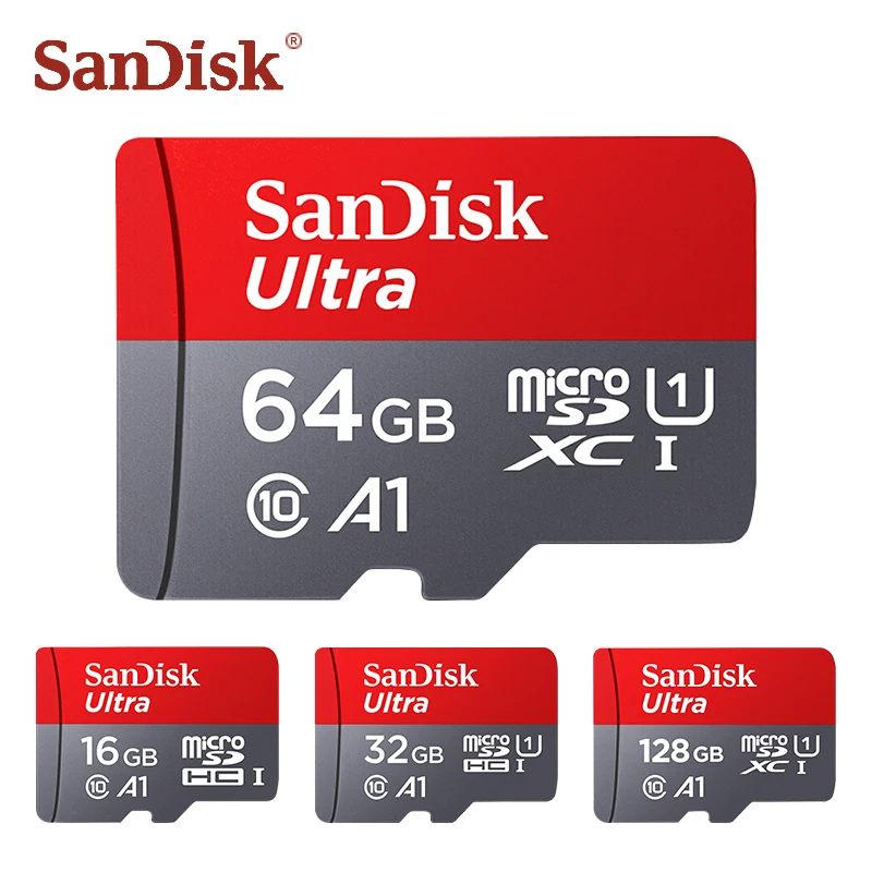 

SanDisk A1 micro SD Card Ultra Memory Cards 16GB 32GB high speed microSDHC microSD UHS-I Original tf cards 64GB 128GB