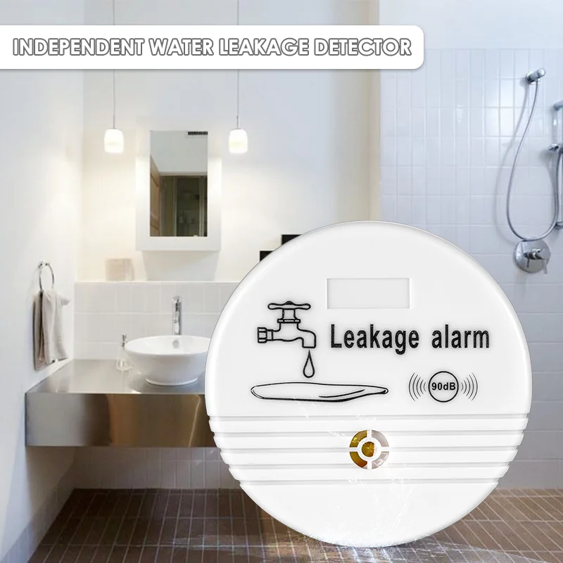 Laundry Room 1 Pack Kitchen TOWODE Water Leak Detector Water Sensor Water Alarm Water Leakage Alarm Detector with 90 dB for Bathroom 
