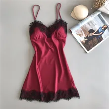 19 сезон весна лето новые женские пикантные пижамы Моделирование Шелковые бретели для нижнего белья ice шелковая ночная рубашка дна Тонкий домашний сервис
