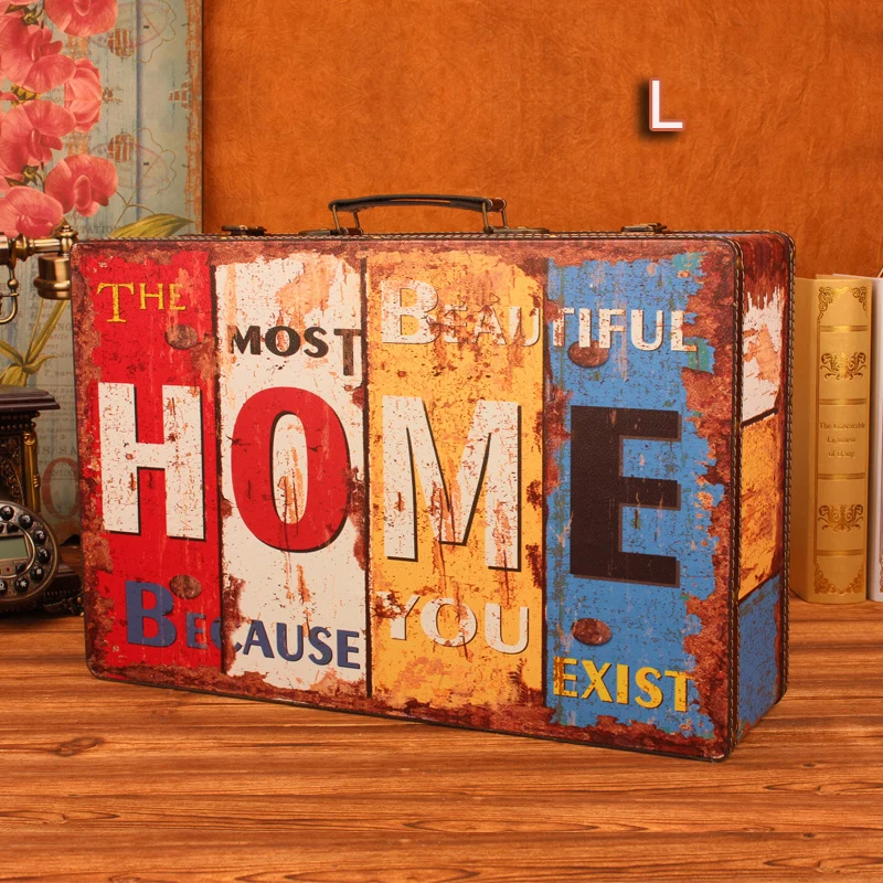 Европейский кожаный Ретро Чехол для костюма, большая коробка для хранения багажа, окно для дисплея, реквизит для фотосессии, деревянный ящик для костюма, чехол для хранения одежды