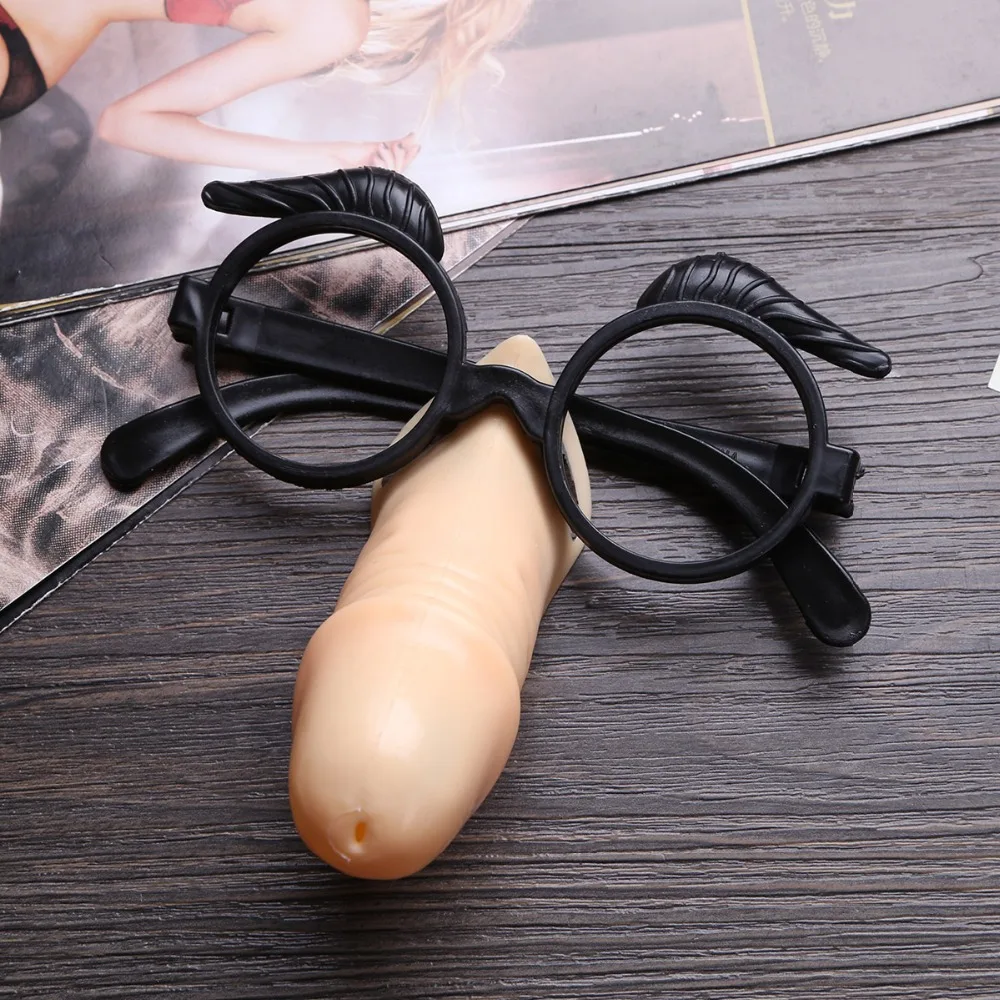 Lustige Lange Nase Gläser Penis Nase Halloween-Party Requisiten Pecker Willy Mr Cock Nase Gläser Bachelor Frech Party Stag Hen nacht