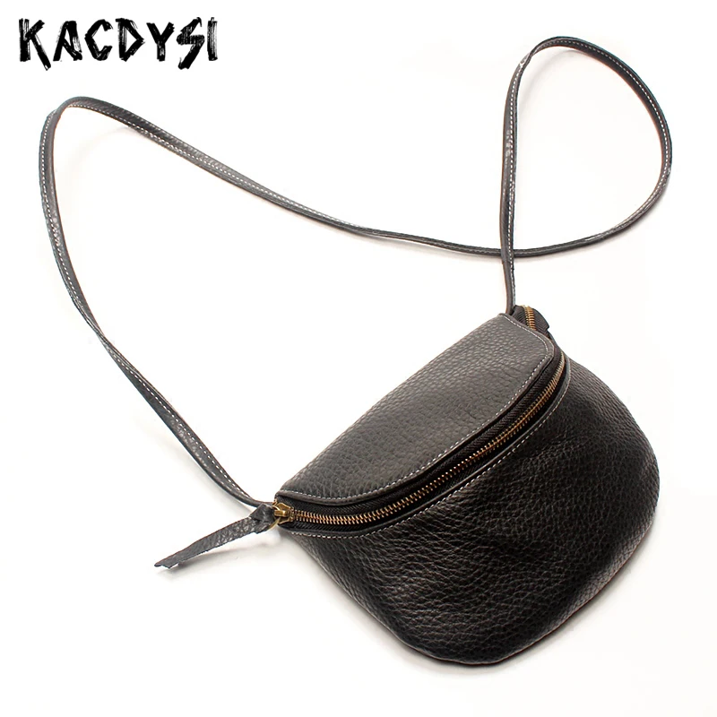 

KACDYSI Original Handmade Cow Genuine Leather Vintage Women's Shoulder Bag Small Female Cross Body Tote Messenger Satchel Purse