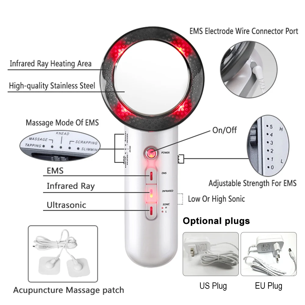 3 в 1 массажер для коррекции фигуры EMS стимулятор мышц Дальний инфракрасный аппарат красоты Антивозрастной уход за телом