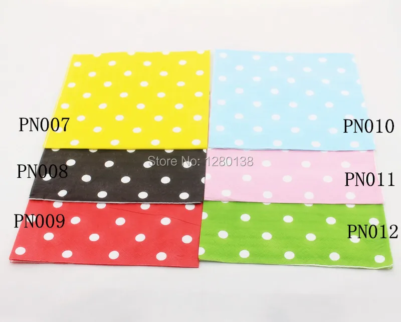 polka dot paper napkin Color chat