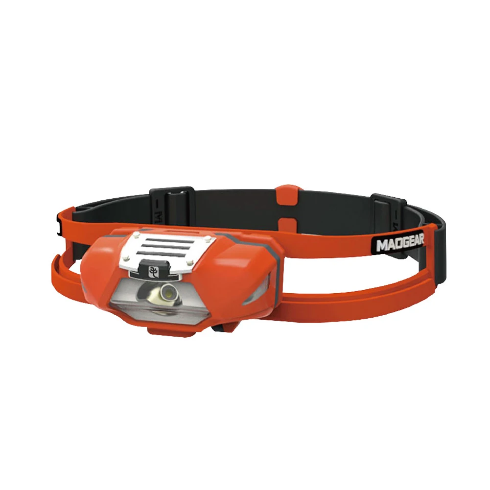 

Hot sale SUNREE Running or Jogging IPX6 Wide-angle Sweat-guide Silicon Headband Head Light Lamp with Back Warning Red Light