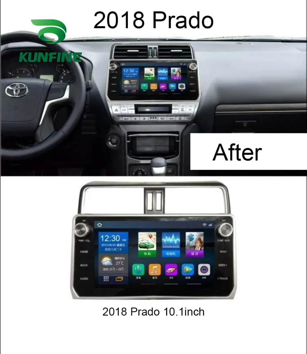 Excellent Octa Core Android 8.1 4GB RAM 64GM ROM Car DVD GPS Navigation Player Deckless Car Stereo For Toyota Prado 2018 Radio 2