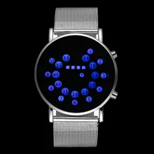 Venta caliente de La Manera Reloj Binario Reloj Popular Digital Relojes de Los Hombres de Acero Completo Relojes Hora Reloj relogio masculino