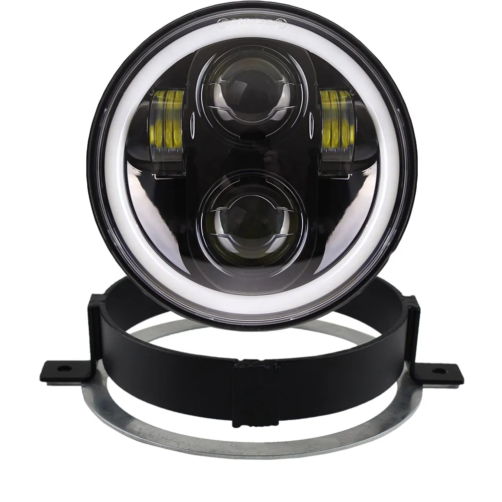 40 Вт 45 50 с кольцом Halo DRL HID светодиодная фара для 2005 Honda VTX 1800 переходным