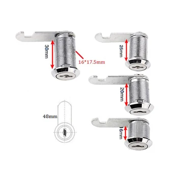 

15Pcs Cam Lock Locks for File Cabinets Desk Drawer Toolboxes Mailbox Security Locker Master Key