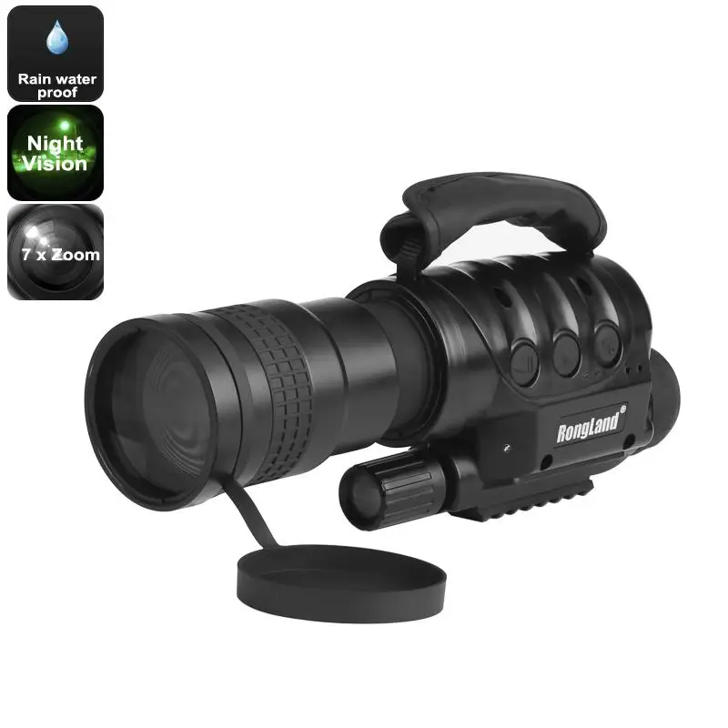 

None Night Vision Monocular 7x Zoom, 1000m Detection Range, Weatherproof, Built-in Camera, 16GB External Memory