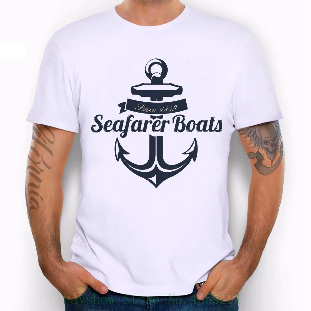 Seafarer Boats Sailor Anchor Sea Oceans Travel Funny Joke Men T Shirt ...