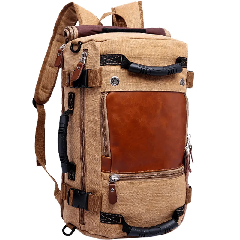 

Perfect Quality Durable 16A Cotton Canvas Men's Backpack Vintage COOL Fashion Men Bag Large Capacity Outdoor Men's Travel Bags