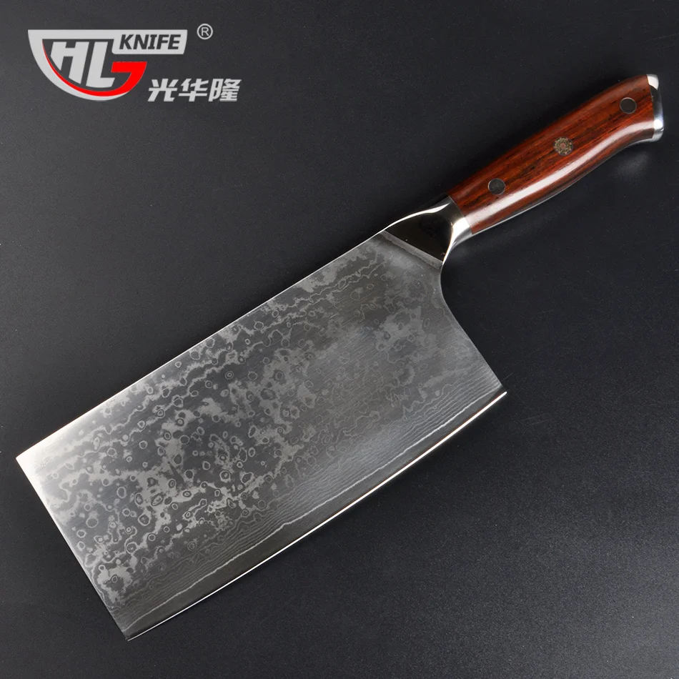 Japanese VG10 Damascus Cleaver Cutter 7.2 Inch Chopping Knife Chef Slicing kitchen knife cuchillos de cocina Chinese cleaver Japanese VG10 Damascus Cleaver Cutter 7.2 Inch Chopping Knife Chef Slicing kitchen knife cuchillos de cocina Chinese cleaver
