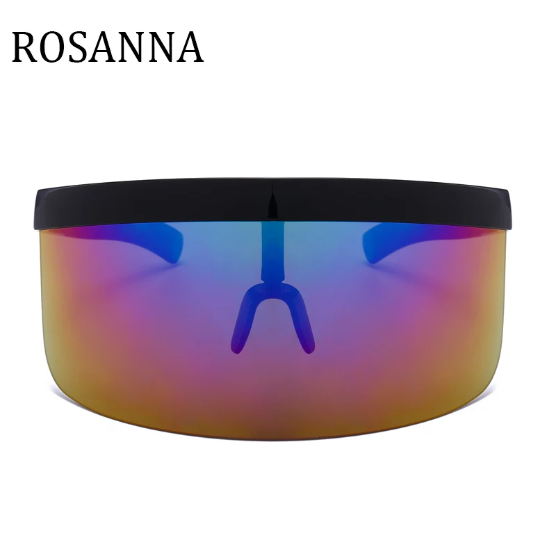ROSANNA Sexy Oversized Shield Visor Sunglasses Women New Designer Big