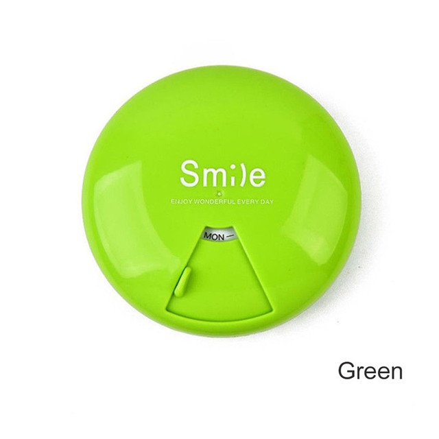 PC 4 Colors 7 Days Weekly Tablet Pill Medicine Box Holder Storage Organizer Container Case Pill Box Splitters