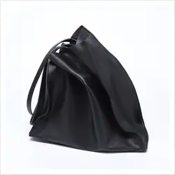 Женская сумка из мягкой кожи большие сумки для покупок черный цвет Женская одинарная сумка большая емкость большая сумка Bolsa Прямая