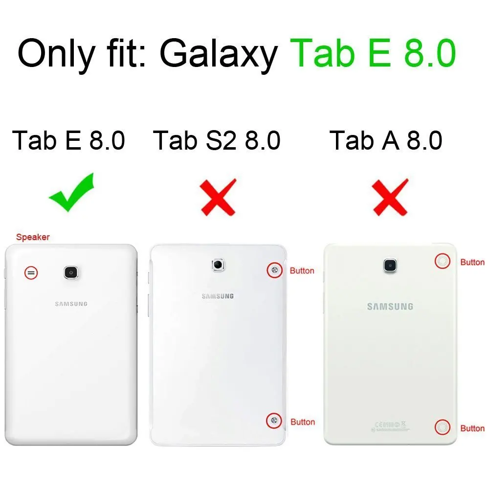 360 градусов вращающийся PU кожаный чехол для samsung Galaxy Tab E 8 0 T377 планшет дюймов