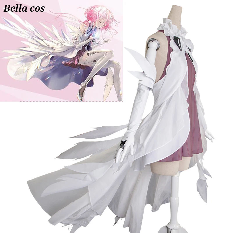 

Egoist chelly Yuzuriha Inori cosplay costume white dress uniform Carnival Halloween costumes for women Anime clothes outfits cos