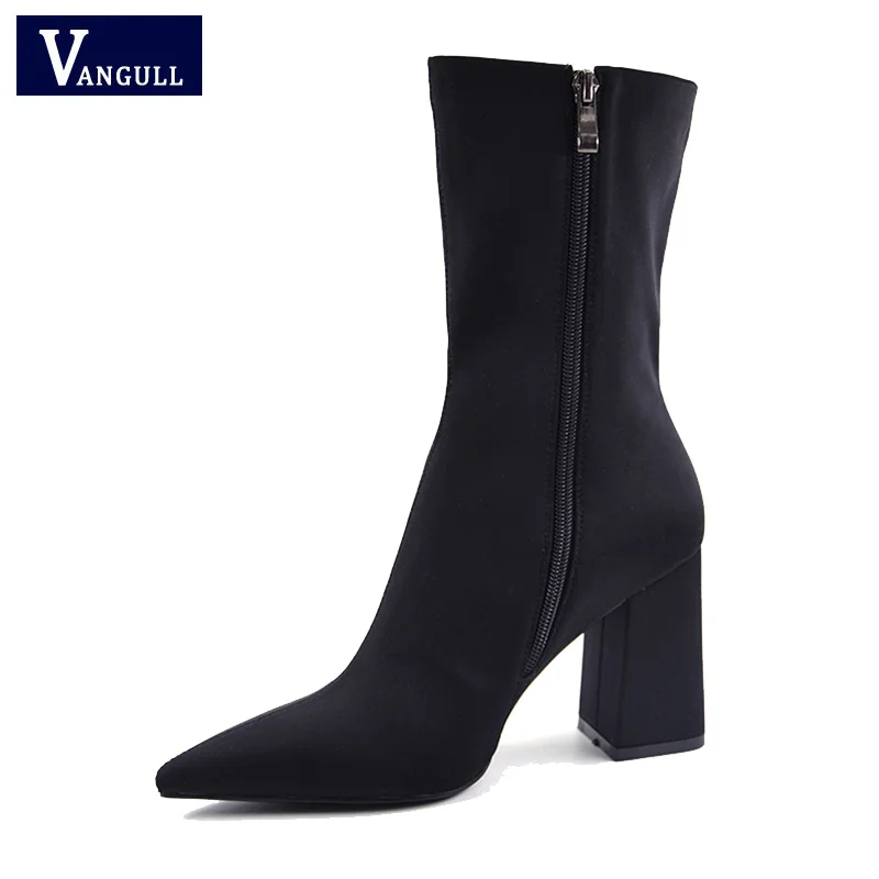 platform elastic sock boots