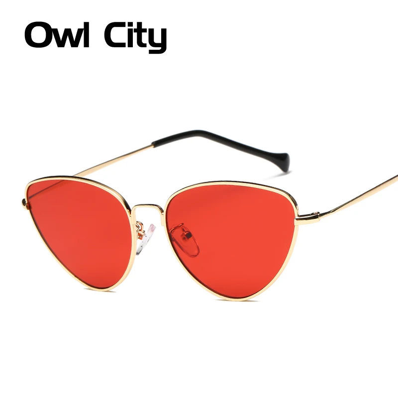 

Owl City Cat eye Women Sunglasses Luxury Brand Designer Small Alloy Frame Gradient colour Lens Male Female Eyewear Cateye Shades