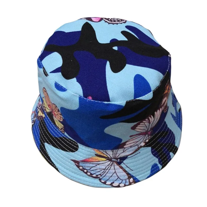  Men Women Bucket Hat Flower Print Cap 2018 Summer Hot Sale Flat Hat Fishing Boonie Bush Cap Outdoor Sunhat Wholesale #FM11 (4)