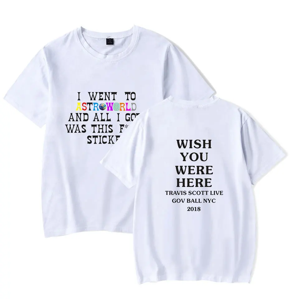 

TravisScotts ASTROWORLD KPOP T Shirt Men Korean Style T-shirt Tee Hiphop Clothes Short Sleeve Summer Tee 2019 Kawaii Tshirt