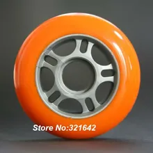 Цвет Оранжевый 80 мм шириной 24 мм, 85а из HV Seba PU коньки колеса, скейт доска/слалом/Тормозная обувь для роликов, скейтборда колеса