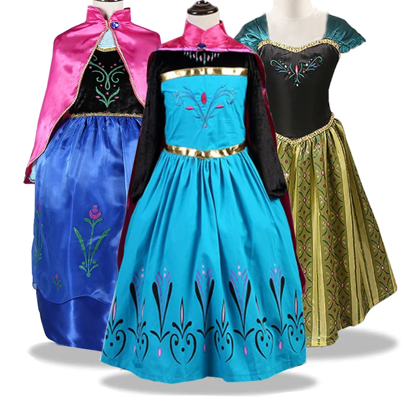 

Baby Girl Princess Elsa Dress for Girls Anna Elsa Cosplay Elza Costume Halloween Christmas for Birthday Party Vestidos Menina