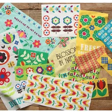 Льняная ткань с заплатками органический материал ширина 140 см qute ткань с принтом для одежды ручной работы домашний деко