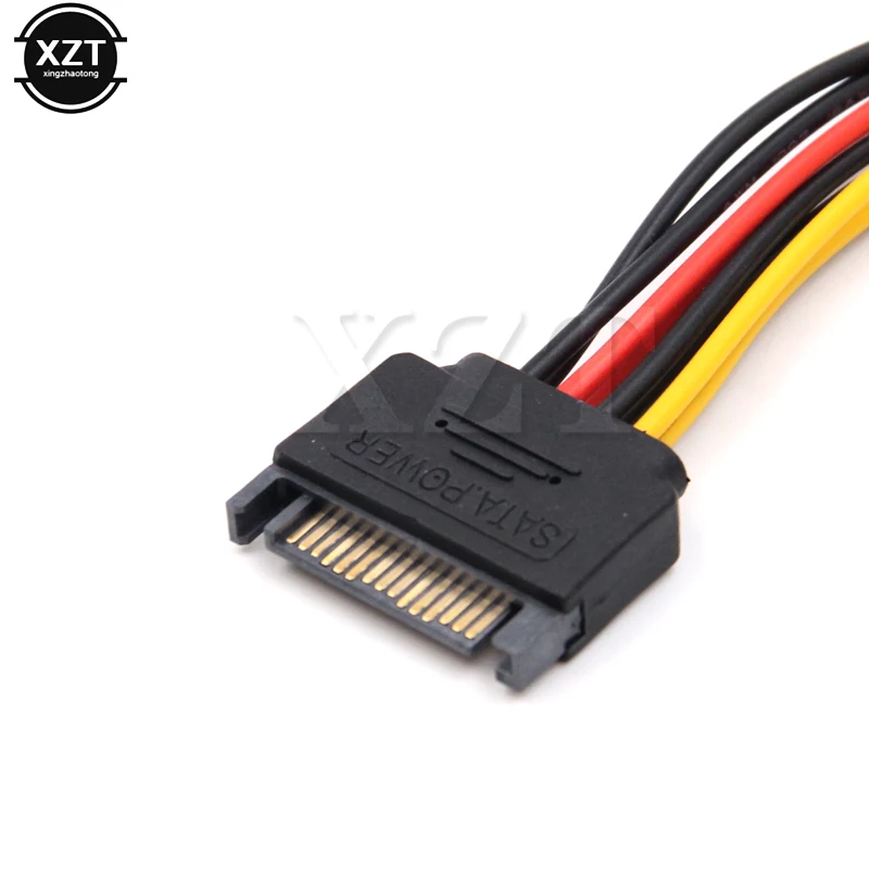 15 Pin SATA штекер 4 Pin Molex 2 Female IDE HDD power жесткий диск кабель адаптер HY1104