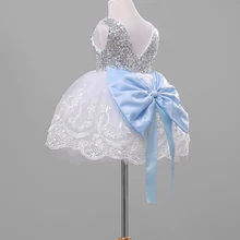 Высококачественное кружевное платье принцессы для малышей; милое модное платье для маленьких девочек; платье с вышивкой и блестками для девочек