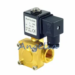 AC220V, DC24V, DC12V 1/4 ", 3/8", 1/2 "BSP латунь предшественник Электрический электромагнитный клапан 232 фунтов/кв. дюйм нормально замкнутый воздушный воды