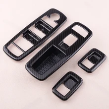 CITALL 4 pz Auto In Fibra di Carbonio Interni Porta Finestra Master Interruttore Sollevatore Copertura Trim per Jeep Cherokee 2014 2015 2016 2017 2018