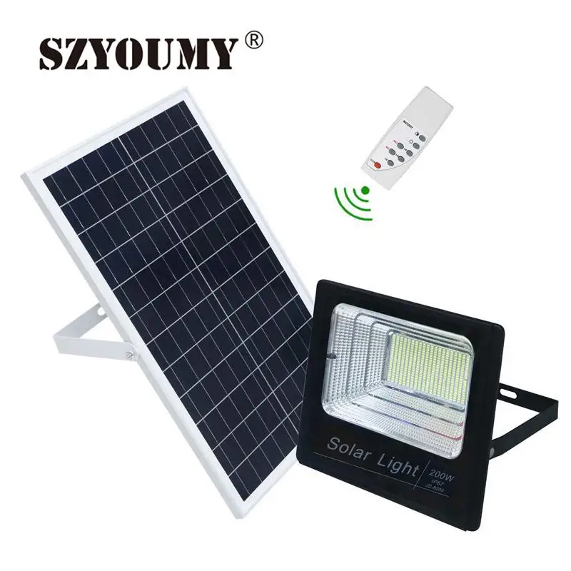 

SZYOUMY Solar Led Flood Light10W 25W 40W 60W 100W 200W Outdoor Wall Wash Spot Light Lamp Reflector IP67 Waterproof Garden Light