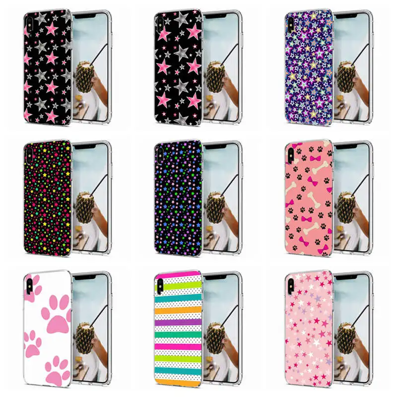 Для iPhone 6 Plus Мягкий ТПУ чехол дизайн коготь kitty звезда точка для X XS XR Max 7 8 телефон
