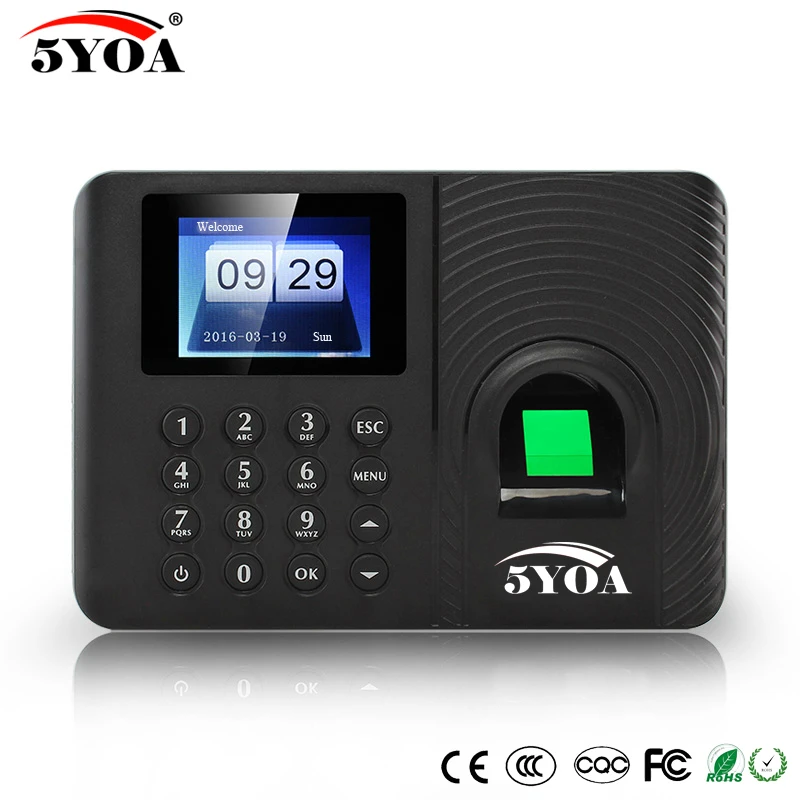 best smart locks for home A10 Biometric Fingerprint Time Attendance System Clock Recorder Employee Recognition Recording Device Electronic Machine badge reader