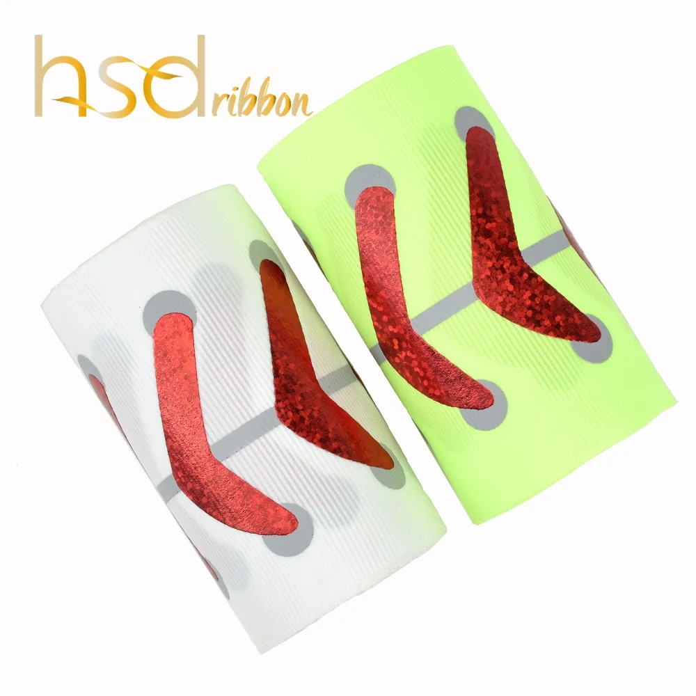 

75mm 3inch custom Patterns ink with foil baseball Grosgrain Ribbon