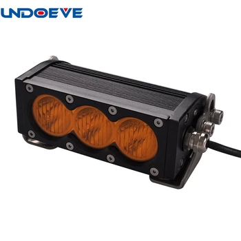 

Undoeve 30W 6" Amber Yellow Single Row Led Light Bar Spot/Flood/ Beam Super Bright Led Light Bar Running Lights Headlight