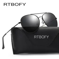 RTBOFY Classic Pilot Sunglasses Для мужчин поляризованные зеркало солнцезащитные очки Для женщин бренд Дизайн вождения UV400 очки