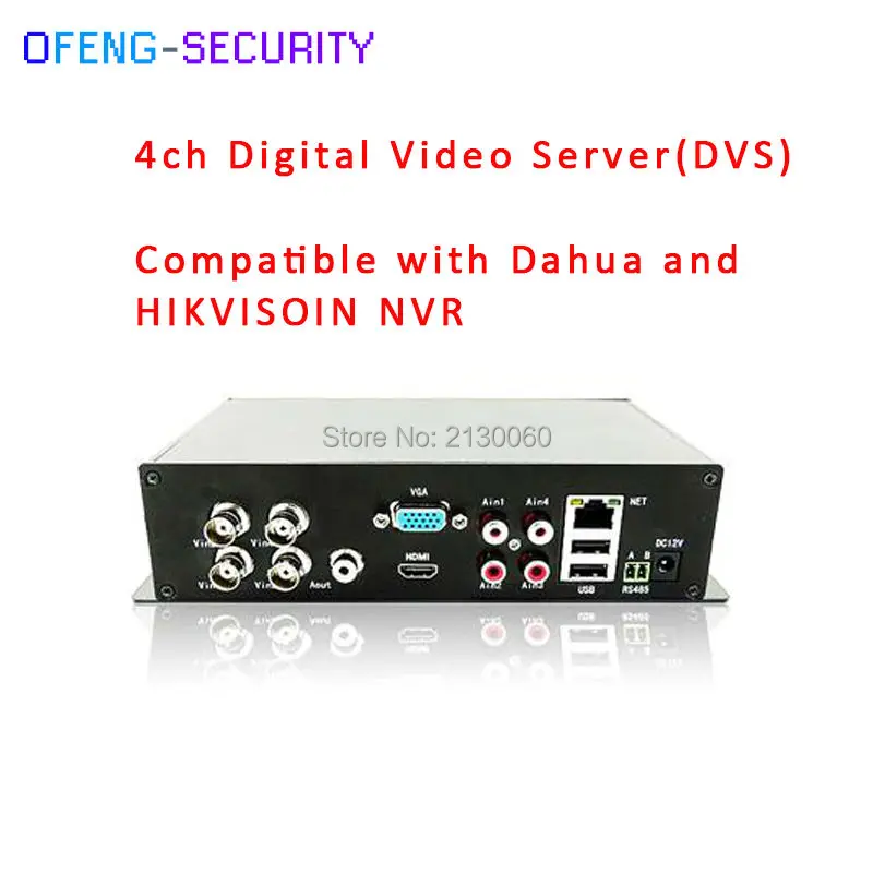 4CH видео вход Цифровой видео сервер(DVS) с vedio выход 1 CVBS+ 1 HDMI+ 1VGA