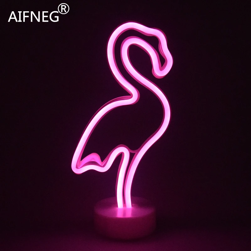 AIFENG неоновая лампа питание от батарейки АА вечерние ночные украшения неоновый