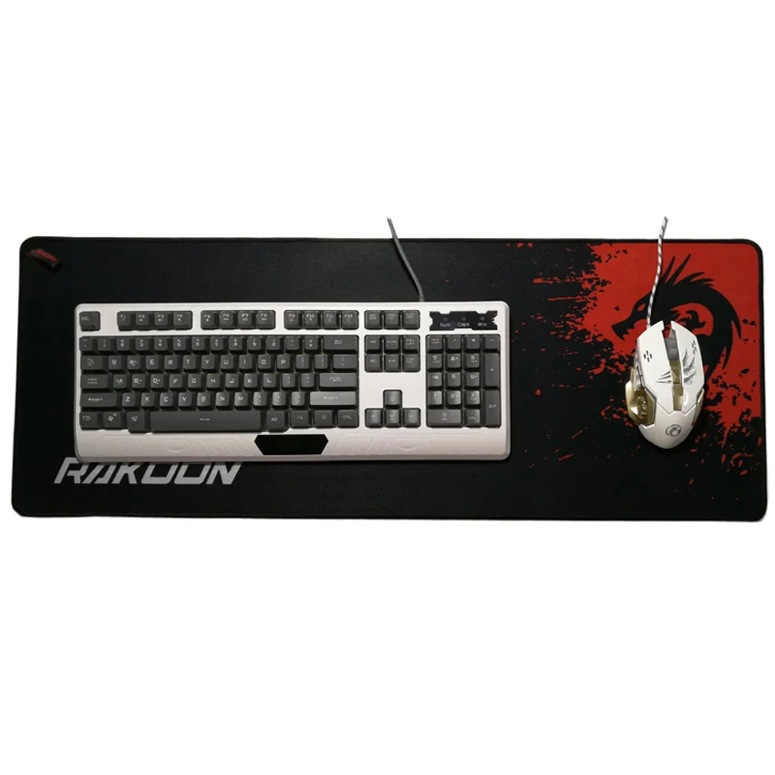 Rakoon Professional Gaming Mouse Pad Blue/Red Dragon 300x800mm PC Laptop Desktop Computer Mousepad Mat for Dot 2 Lol CSGO Gamer