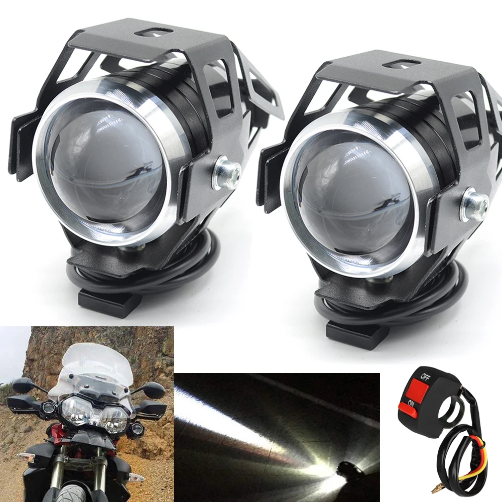 

1 pair 125 W motorcycle rcycle auxiliary light bulb Super bright U5 LED motorcycle lighthouse moto driving fog light car