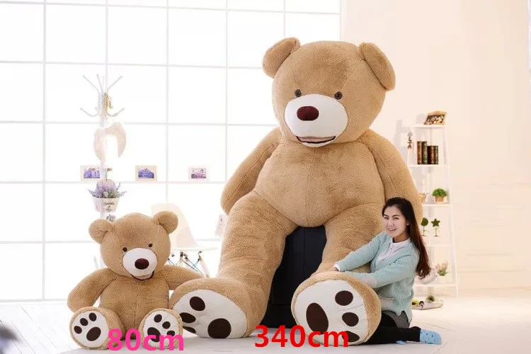 80-340CM Teddy Bear Giant Queen American Plush Soft Toy Doll Gifts cover only 