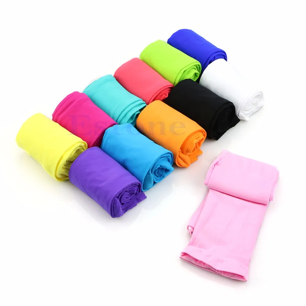 

Girls Kids Children Winter Warm Velvet Leggings Solid Candy Color Pants Trousers